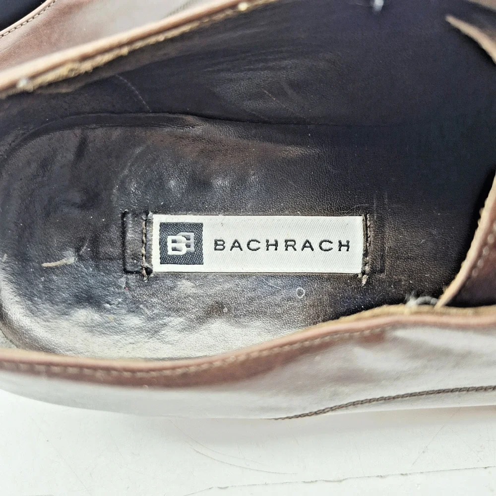 Bachrach City Split Toe Oxford Brown Leather Lace-Up Shoes Size 10 M